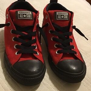 Converse Kids Red and Black Sneakers